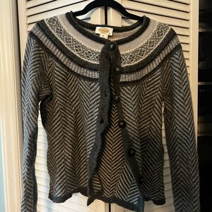 Gray Patterned Women's Sweater